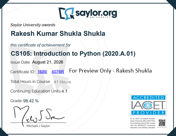 Python Certificate